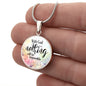 With God Nothing Will Be Impossible Circle Luxury Necklace