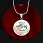 With God Nothing Will Be Impossible Circle Luxury Necklace