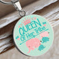 Queen Of Her Tribe Circle Luxury Necklace