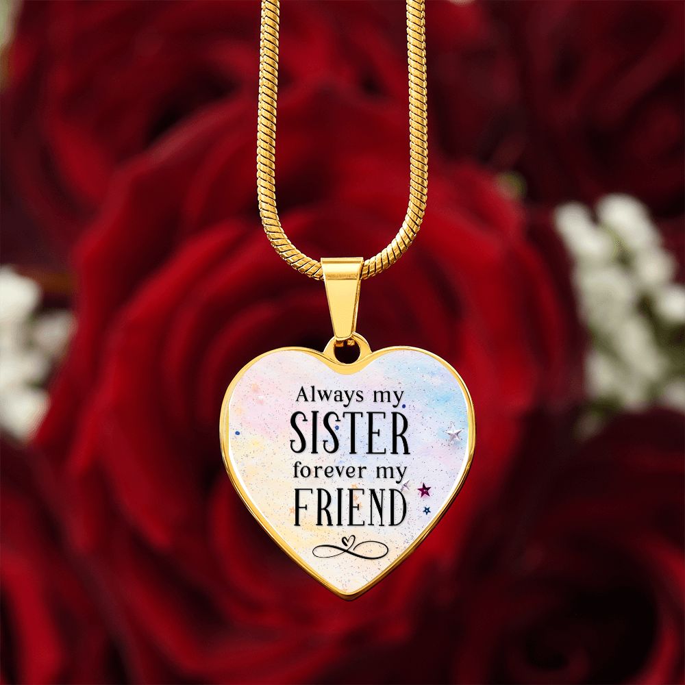 Always My Sister Heart Luxury Necklace