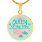 Queen Of Her Tribe Circle Luxury Necklace