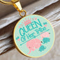 Queen Of Her Tribe Circle Luxury Necklace
