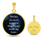 You Are The Most Beautiful Thing Circle Luxury Necklace