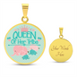 Queen Of Her Tribe Circle Luxury Necklace