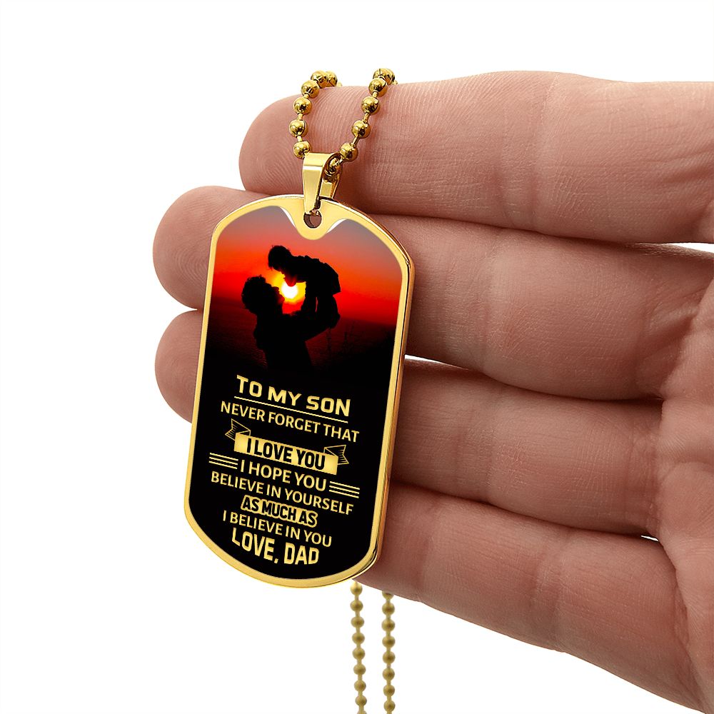 to my son-never forget that Graphical Military Chain
