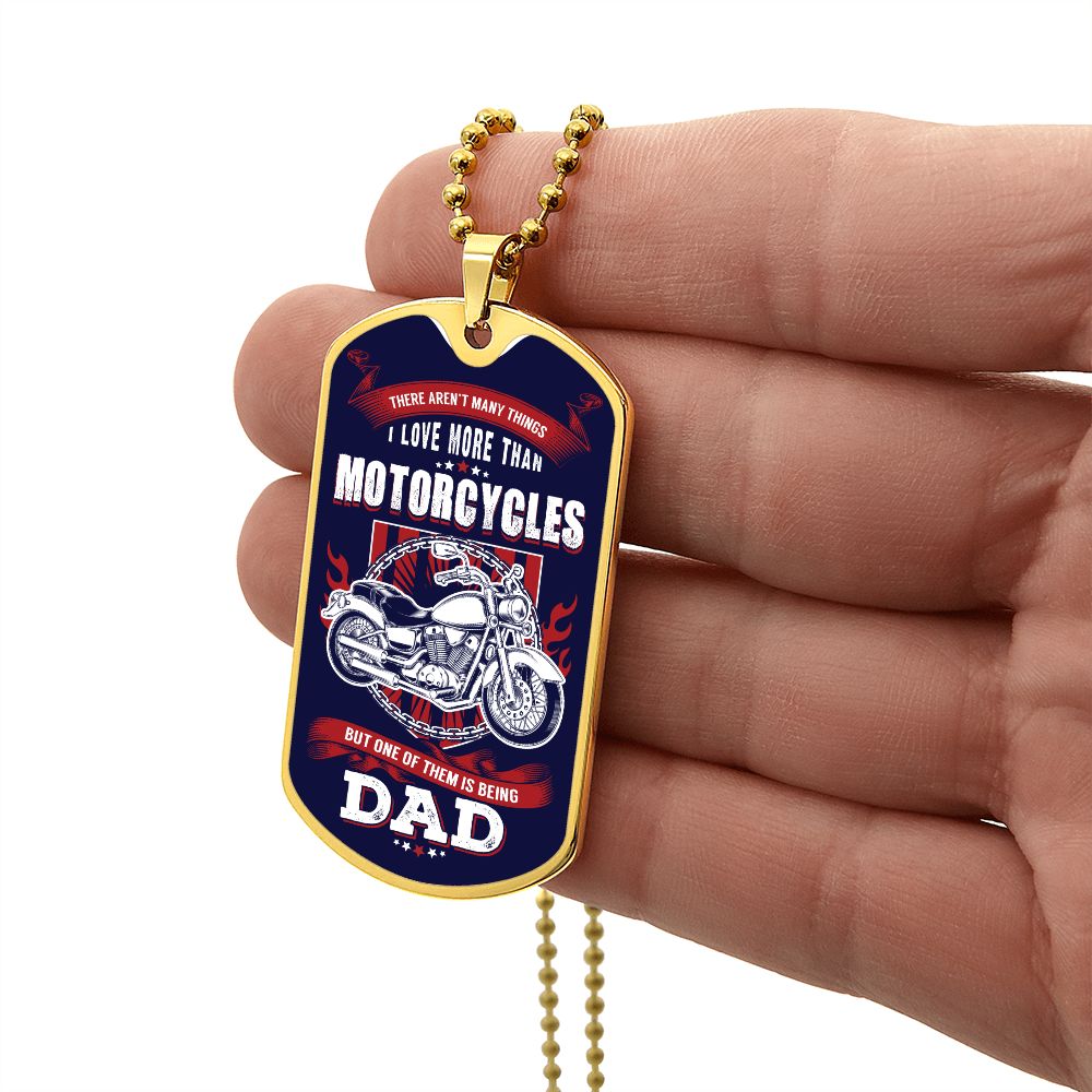 Biker DAD daughter for dad Graphical Military Chain