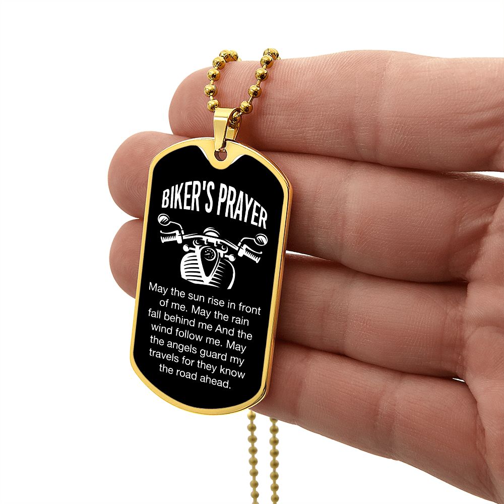 biker's prayer Graphical Military Chain