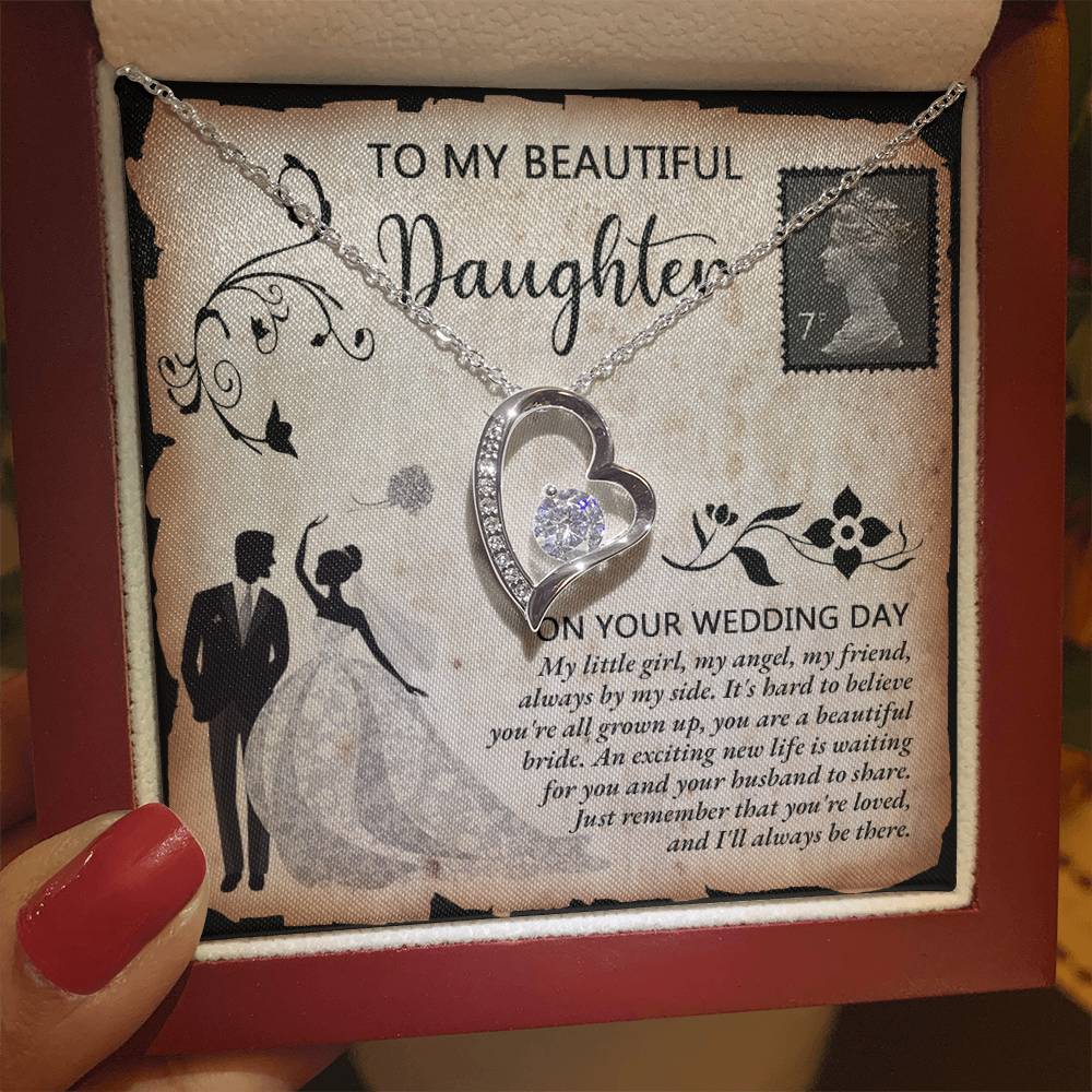 Daughter Wedding Beautiful Bride Forever Love Necklace