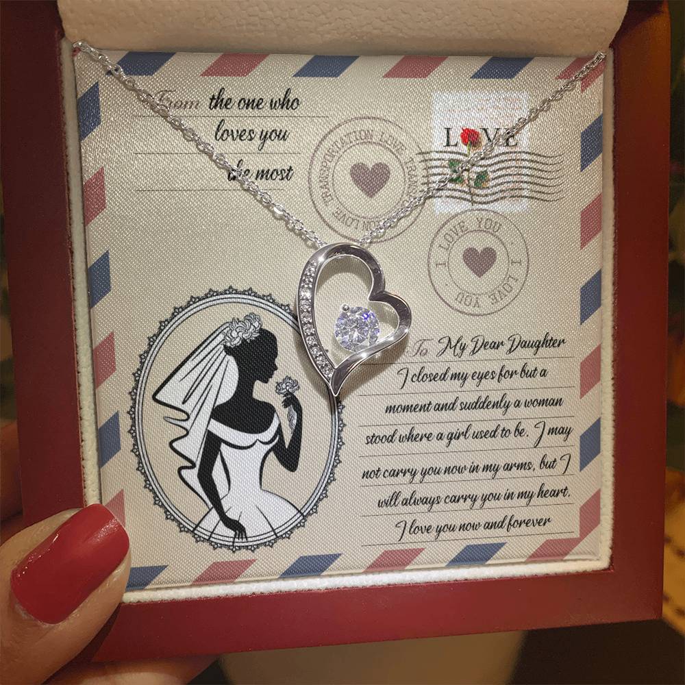 Daughter Wedding In My Arms Forever Love Necklace