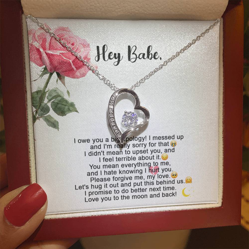 Sorry Hug It Out Forever Love Necklace
