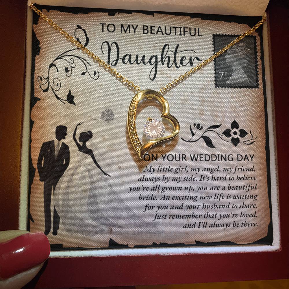 Daughter Wedding Beautiful Bride Forever Love Necklace