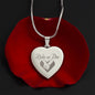 Ride or die Engraved Heart Necklace