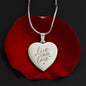 Live Laugh Love Engraved Heart Necklace
