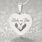 Ride or die Engraved Heart Necklace