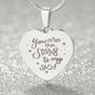 The Stars To My Sky Engraved Heart Necklace