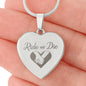 Ride or die Engraved Heart Necklace