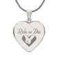 Ride or die Engraved Heart Necklace