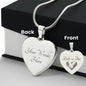 Ride or die Engraved Heart Necklace