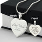 The Stars To My Sky Engraved Heart Necklace