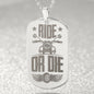 Ride or Die Engraved Dog Tag Necklace