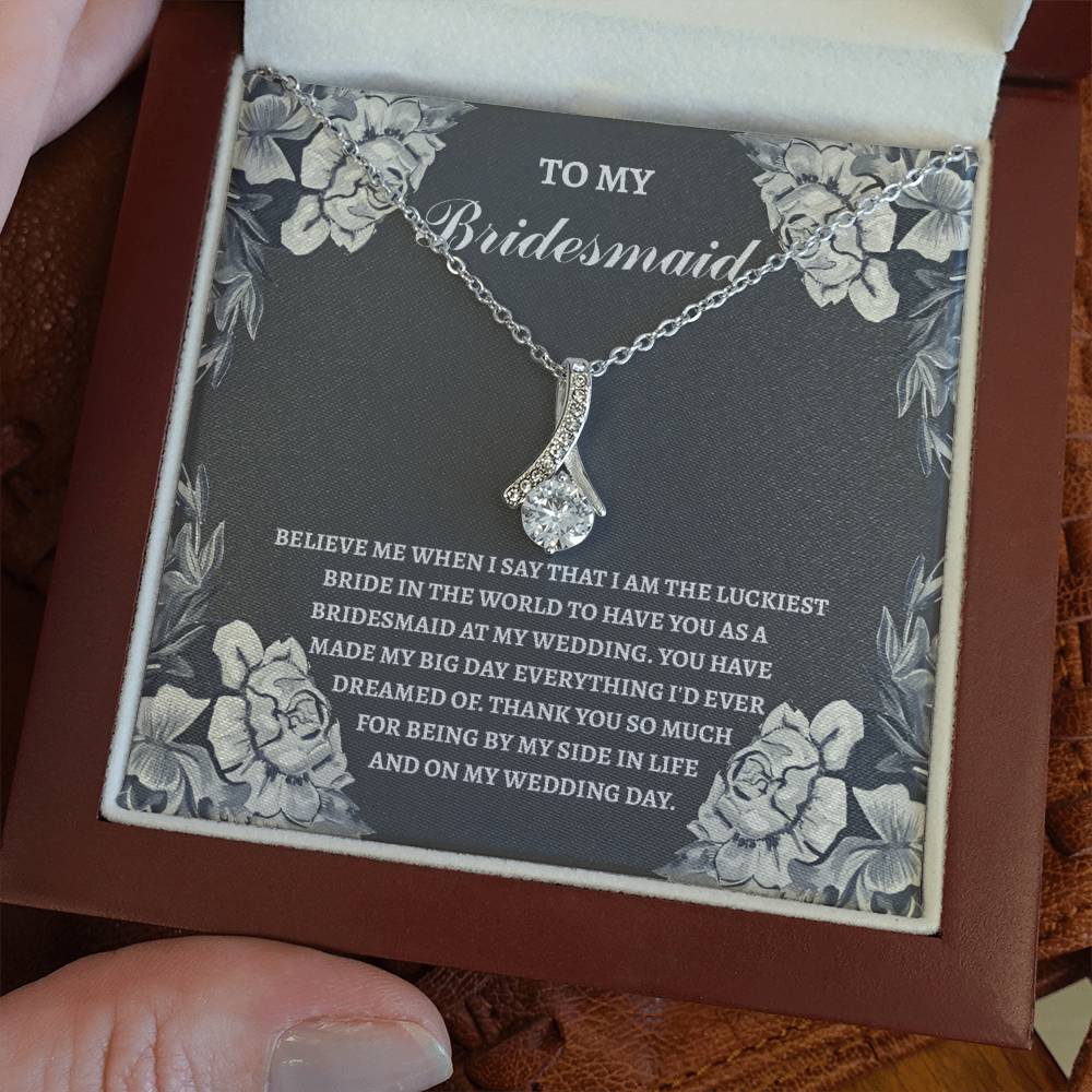 Bridesmaid The Luckiest Bride Alluring Necklace