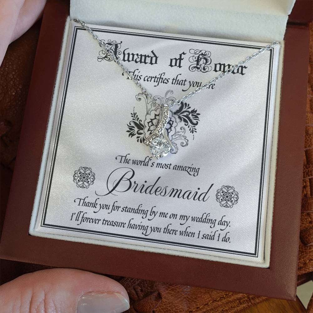Bridesmaid Award Of Honor Alluring Beauty Necklace