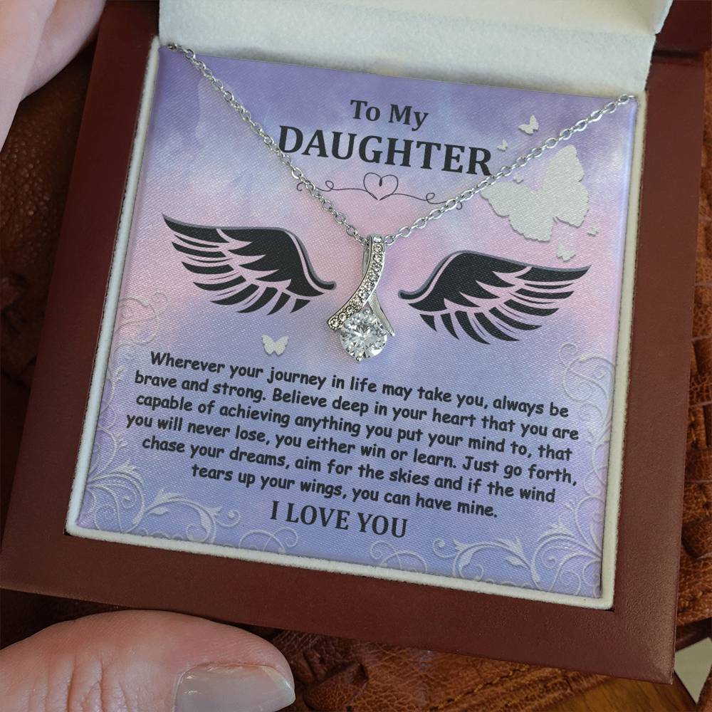 Daughter Brave And Strong Alluring Beauty Necklace