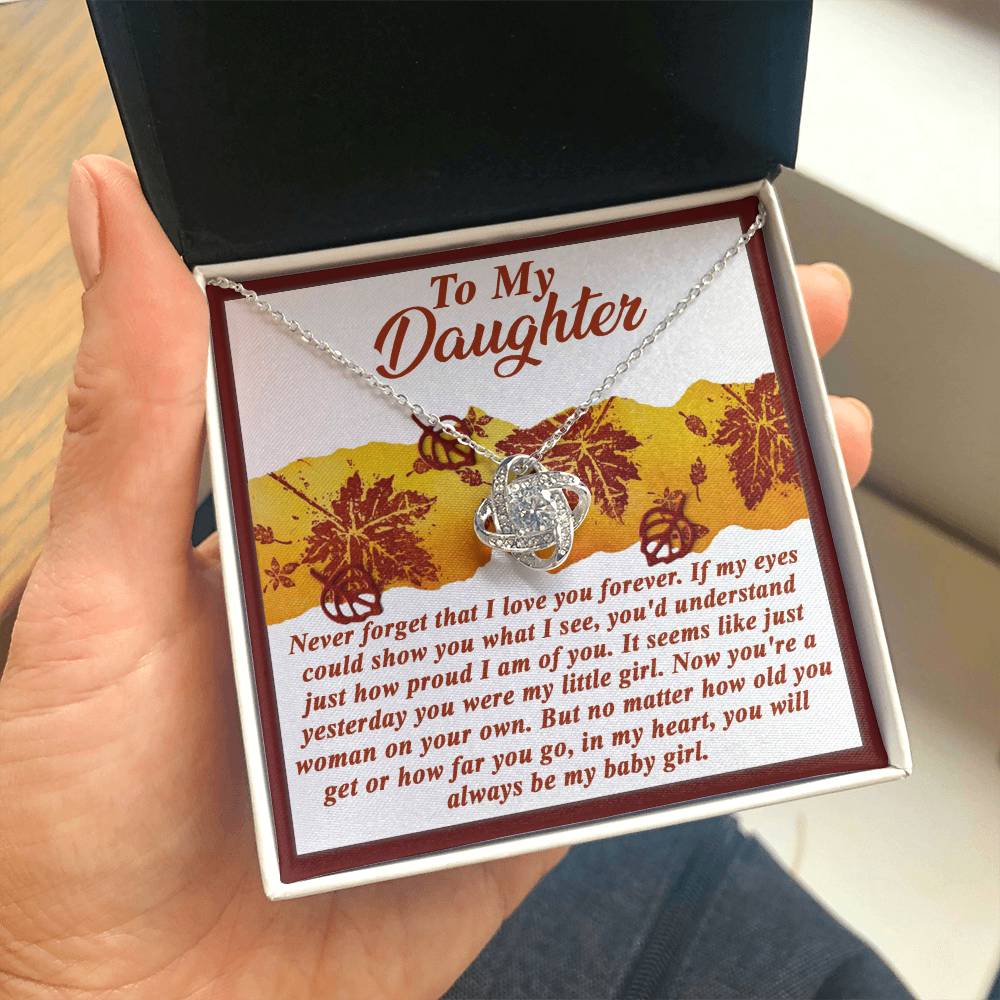 Daughter On Your Own Love Knot Necklace