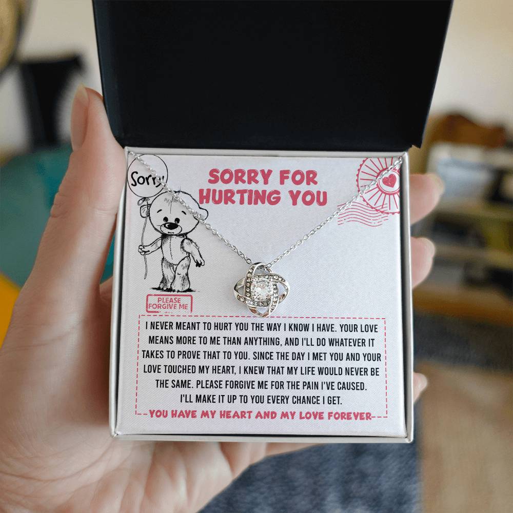 Sorry Every Chance Love Knot Necklace