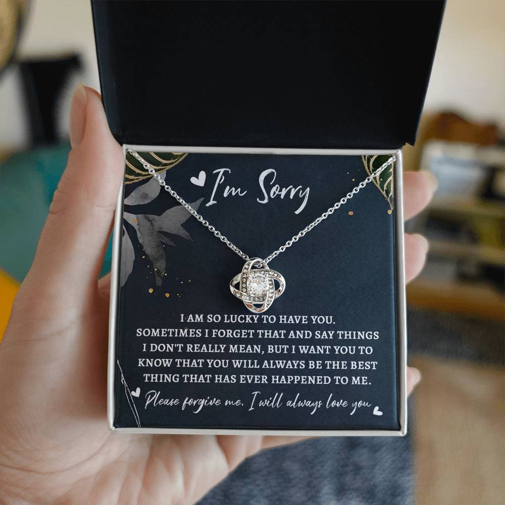 Sorry The Best Thing Love Knot Necklace