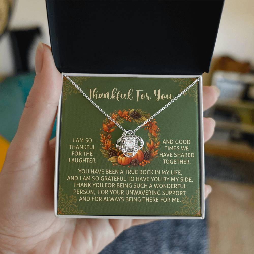 Thanksgiving By My Side Love Knot Necklace