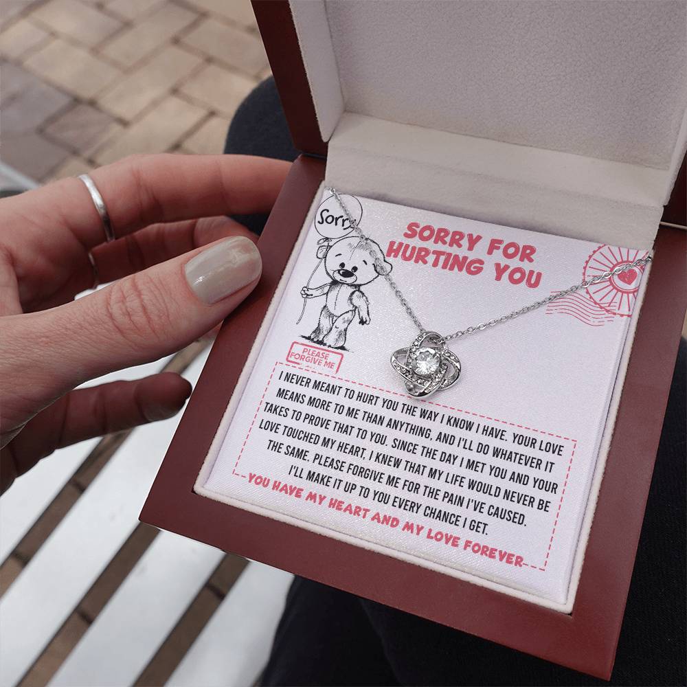 Sorry Every Chance Love Knot Necklace