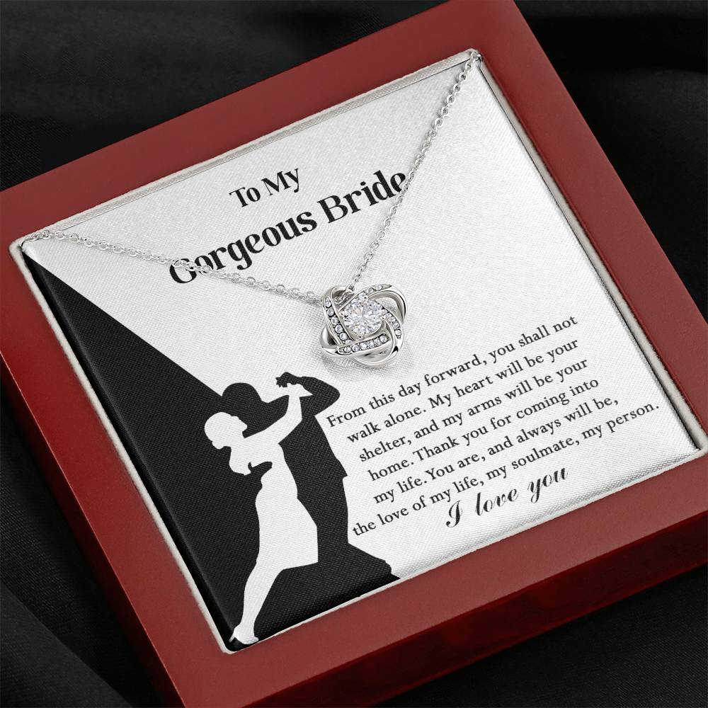 Bride Be Your Home Love Knot Necklace