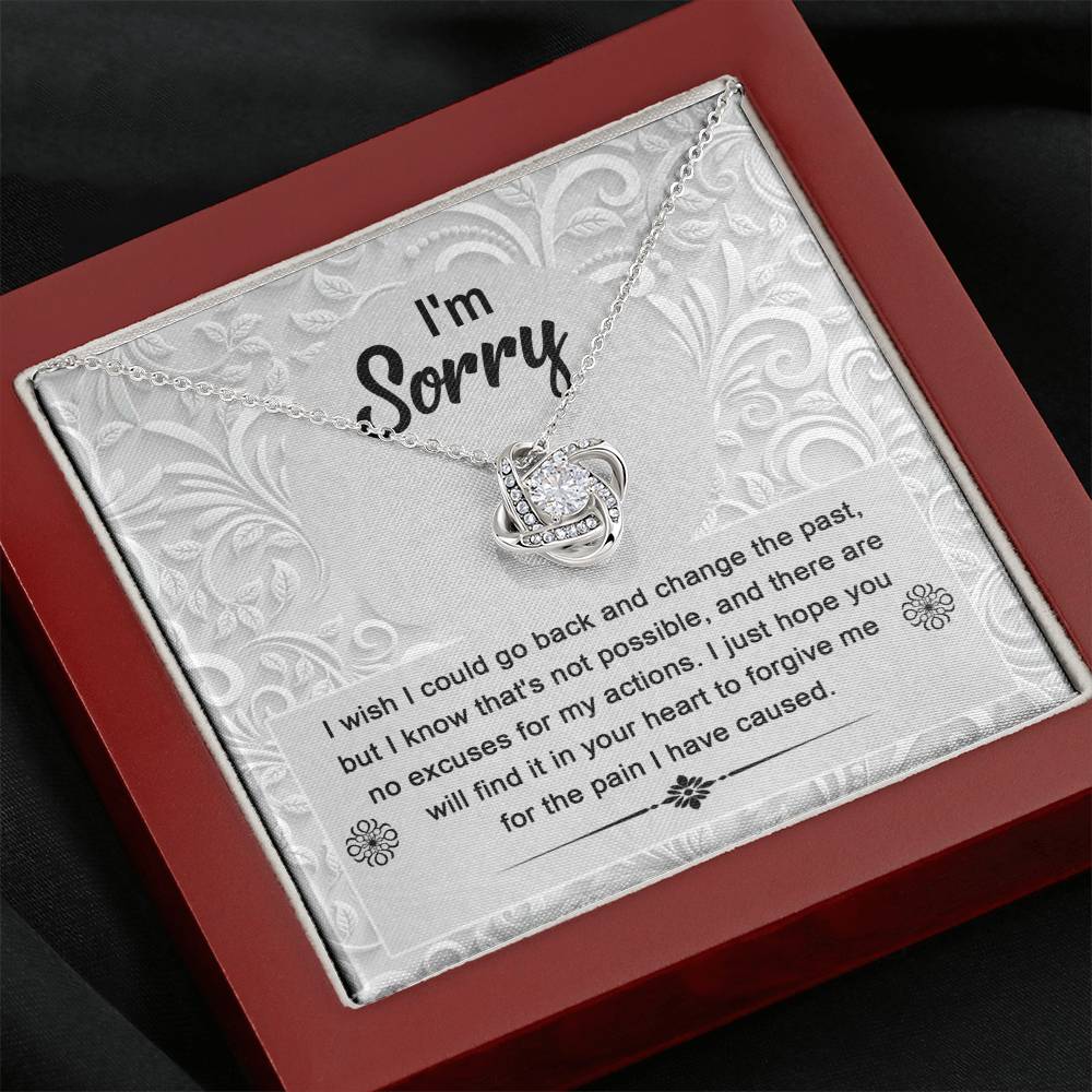 Sorry Change The Past Love Knot Necklace