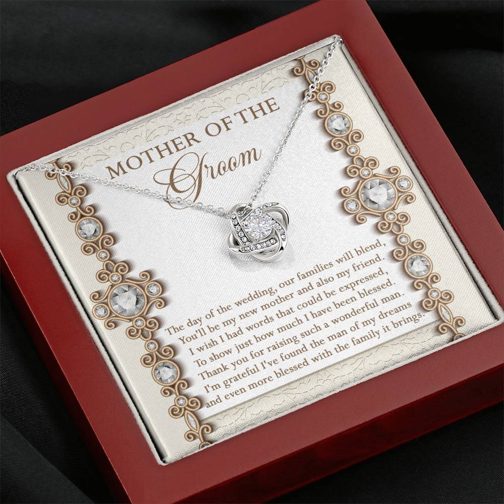 Mom Of Groom New Mother Love Knot Necklace