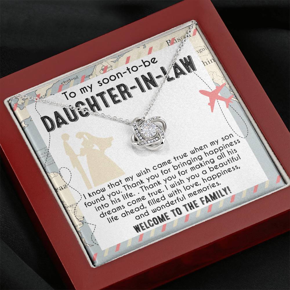 Daughter-in-Law Into His Life Love Knot Necklace