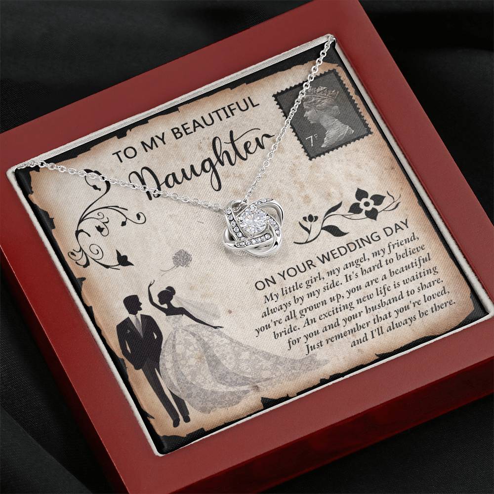 Daughter Wedding Beautiful Bride Love Knot Necklace