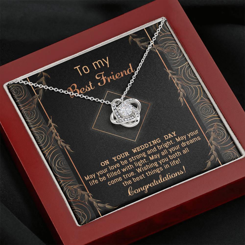 Best Friend Wedding Strong And Bright Love Knot Necklace