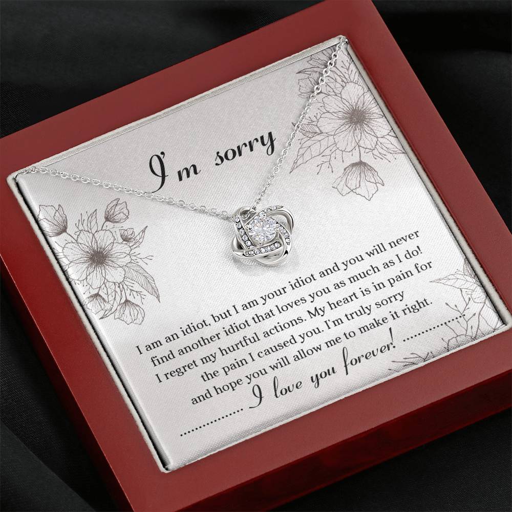 Sorry For The Pain Love Knot Necklace