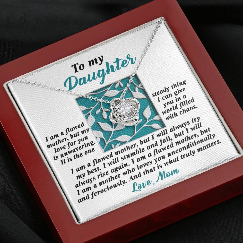Daughter Stumble And Fall Love Knot Necklace