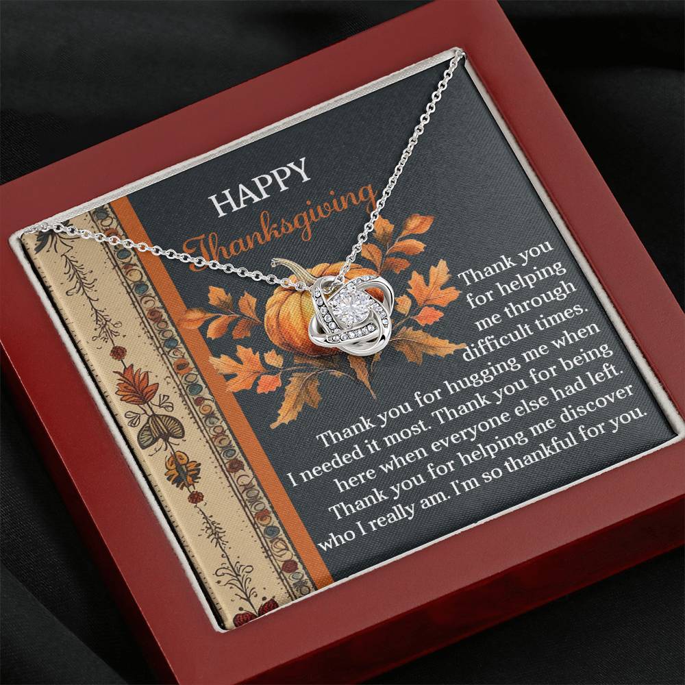 Thanksgiving I Really Am Love Knot Necklace