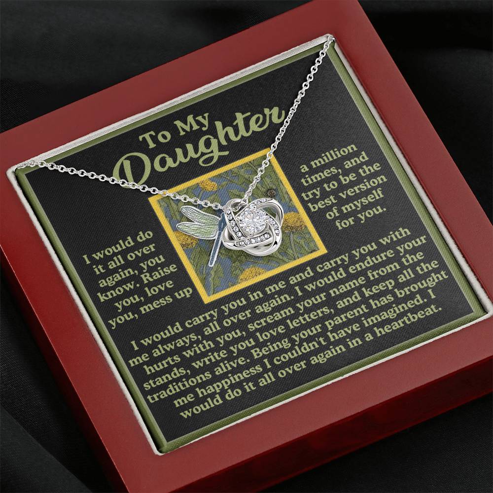 Daughter All Over Again Love Knot Necklace