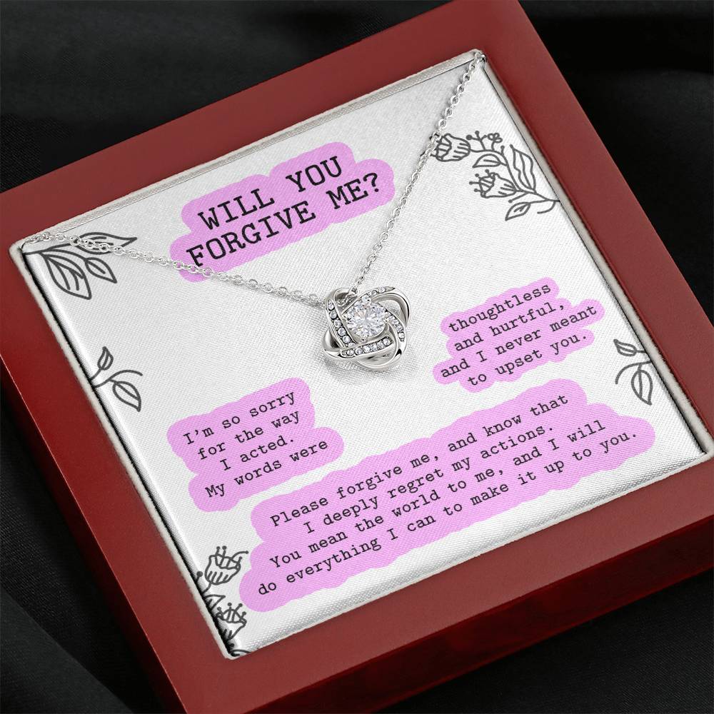 Sorry Never Meant To Love Knot Necklace