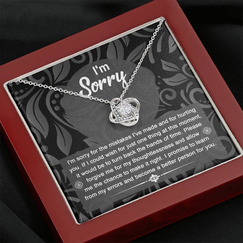 Sorry Just One Thing Love Knot Necklace