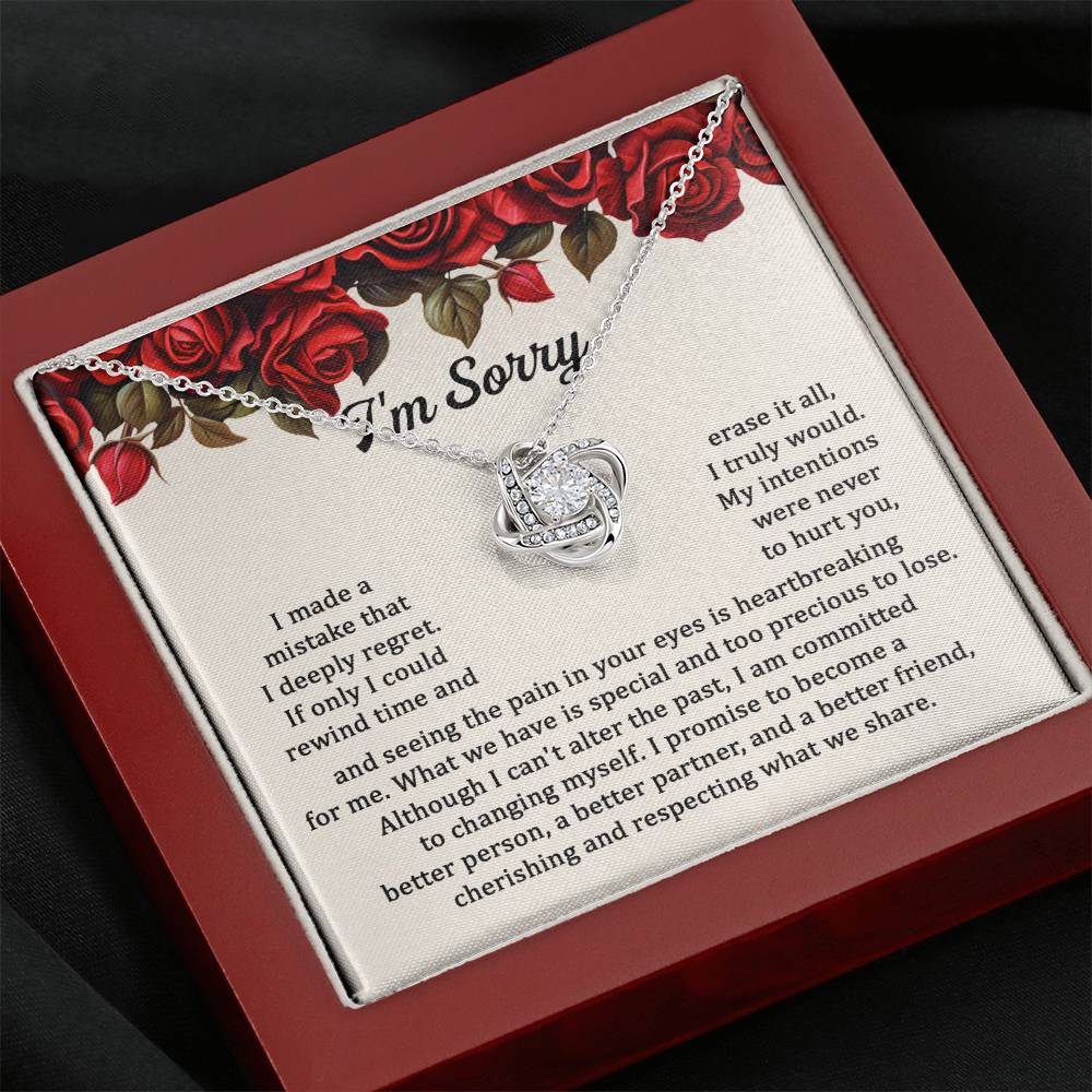 Sorry Precious To Lose Love Knot Necklace