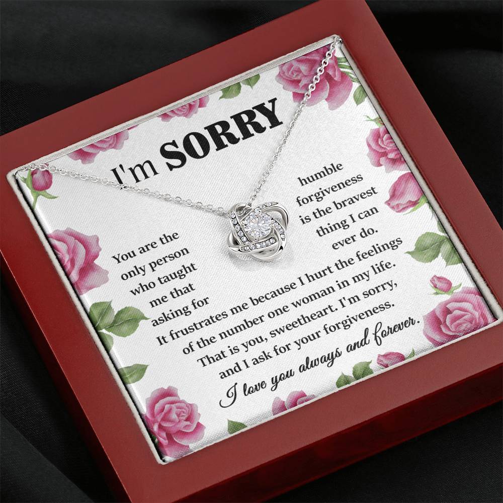 Sorry Your Forgiveness Love Knot Necklace