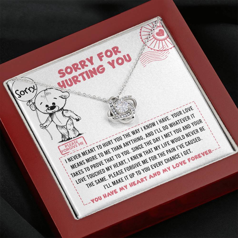 Sorry Every Chance Love Knot Necklace