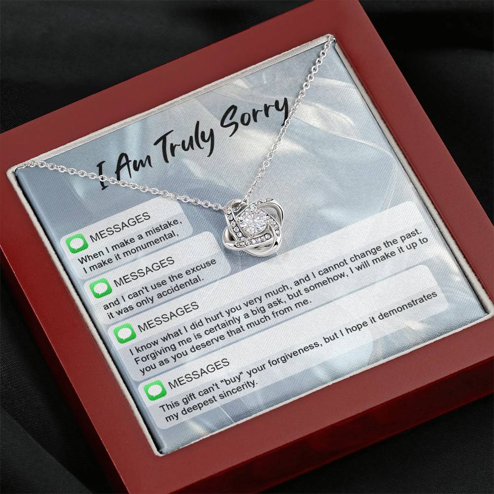 Sorry Make A Mistake Love Knot Necklace