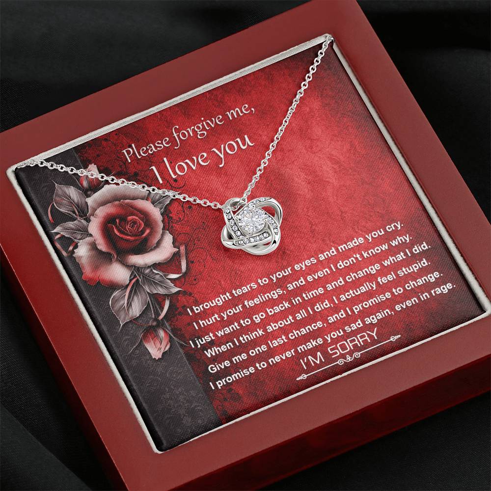 Sorry One Last Chance Love Knot Necklace