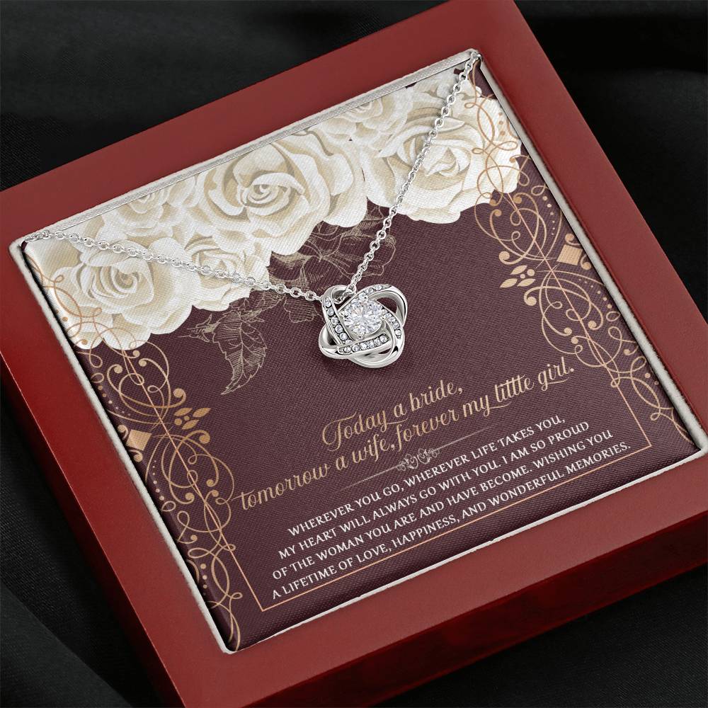 Daughter Wedding Wonderful Memories Love Knot Necklace